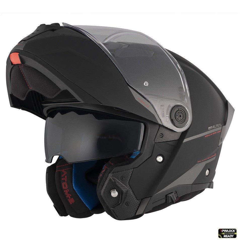 Casca modulabila MT Atom 2 SV A1 negru mat (ochelari soare integrati) Pinlock Ready - tip viziera: MT-V-35