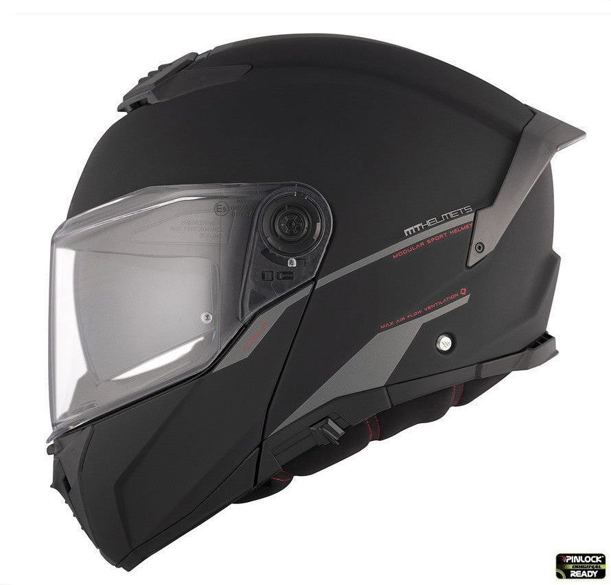 Casca modulabila MT Atom 2 SV A1 negru mat (ochelari soare integrati) Pinlock Ready - tip viziera: MT-V-35
