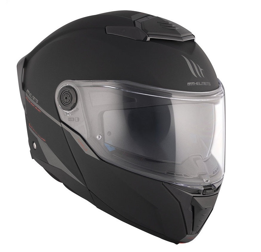 Casca modulabila MT Atom 2 SV A1 negru mat (ochelari soare integrati) Pinlock Ready - tip viziera: MT-V-35