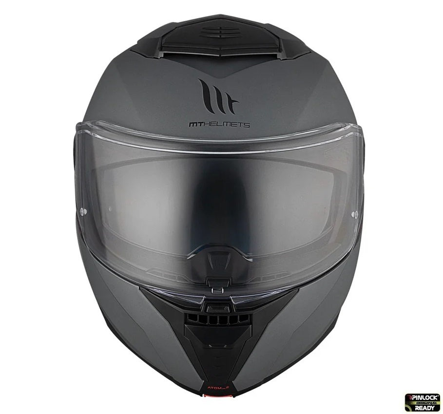 Casca modulabila MT Atom 2 SV A2 titanium mat (ochelari soare integrati) Pinlock Ready - tip viziera: MT-V-35