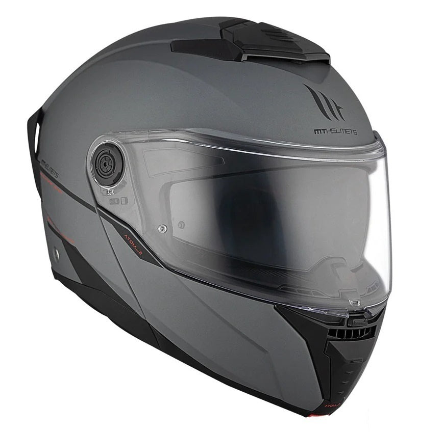 Casca modulabila MT Atom 2 SV A2 titanium mat (ochelari soare integrati) Pinlock Ready - tip viziera: MT-V-35