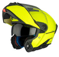 Casca modulabila MT Atom 2 SV A3 galben fluor lucios (ochelari soare integrati) Pinlock Ready - tip viziera: MT-V-35