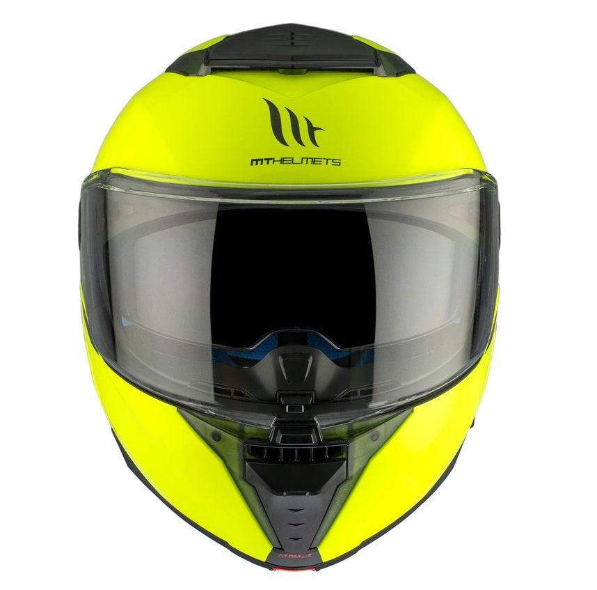 Casca modulabila MT Atom 2 SV A3 galben fluor lucios (ochelari soare integrati) Pinlock Ready - tip viziera: MT-V-35