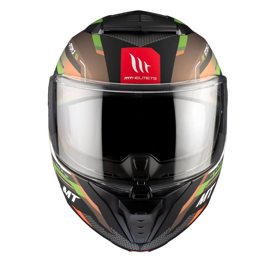 Casca modulabila MT Atom 2 SV Bast A6 military (maro/verde mat) (ochelari soare integrati) Pinlock Ready - tip viziera: MT-V-35
