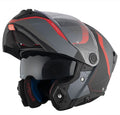 Casca modulabila MT Atom 2 SV Emalla B15 gri/rosu mat (ochelari soare integrati) Pinlock Ready - tip viziera: MT-V-35