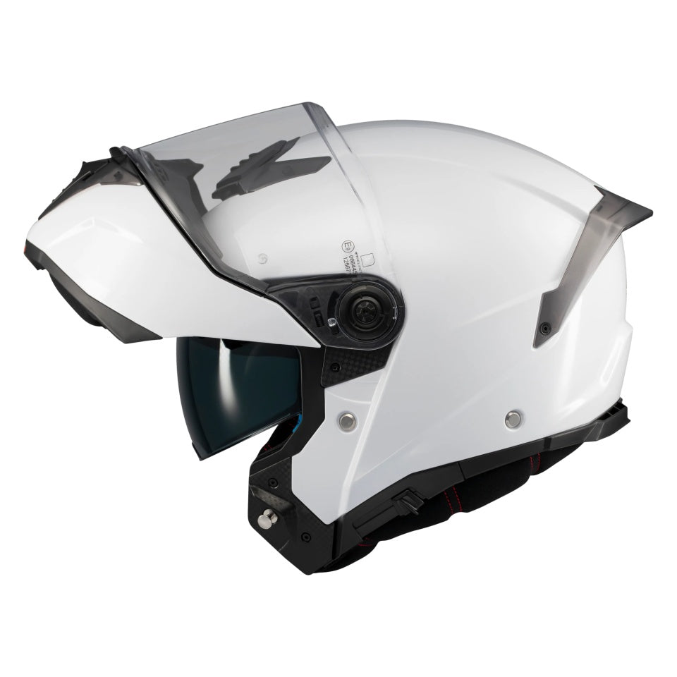 Casca modulabila MT Atom 2 SV Pure A0 alb lucios (ochelari soare integrati) Pinlock Ready - tip viziera: MT-V-35