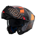 Casca modulabila MT Atom 2 SV Strange C4 gri/portocaliu mat (ochelari soare integrati) Pinlock Ready - tip viziera: MT-V-35