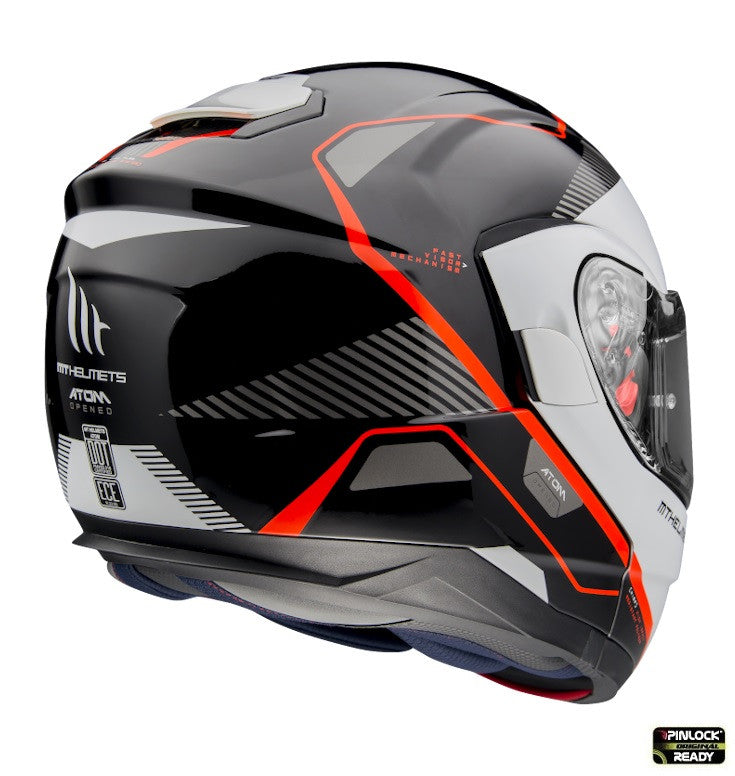 Casca modulabila MT Atom SV Open B5 rosu fluor lucios Pinlock ready – tip MT-V-16