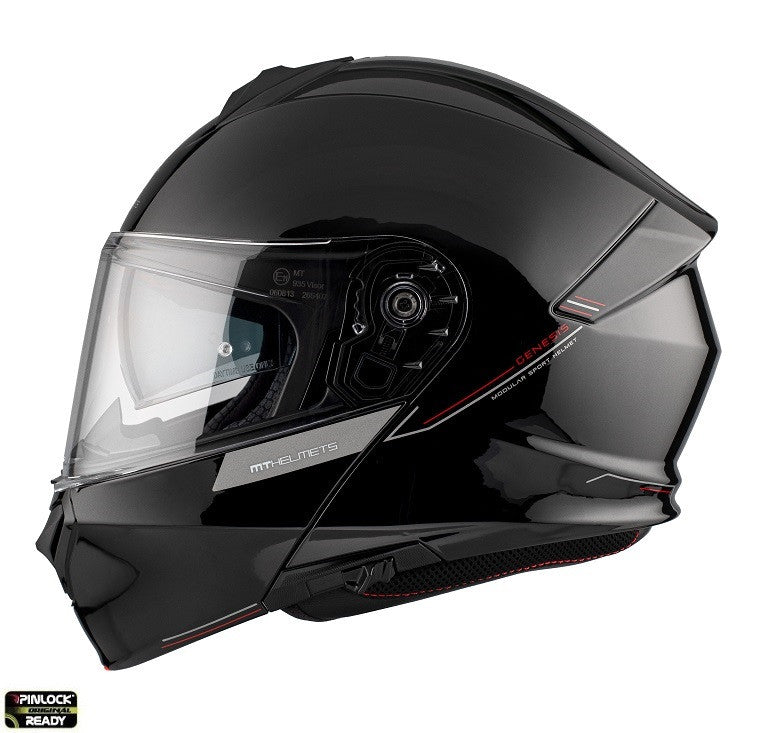 Casca modulabila MT Genesis SV A1 negru lucios Pinlock ready - omologare noua ECE 22.06