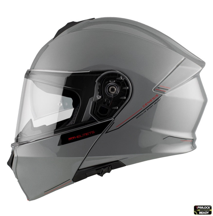 Casca modulabila MT Genesis SV A12 gri lucios Pinlock ready - omologare noua ECE 22.06