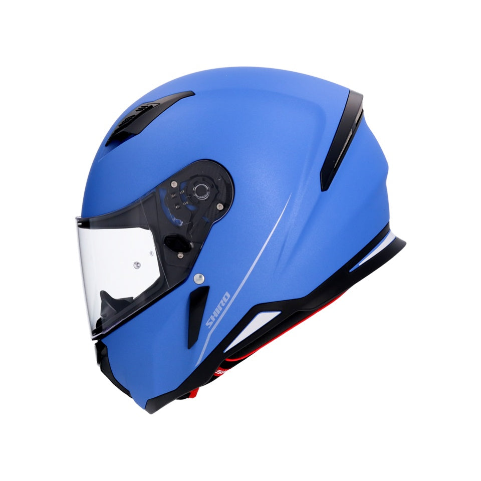 Casca moto integrala Shiro Hunter albastru mat