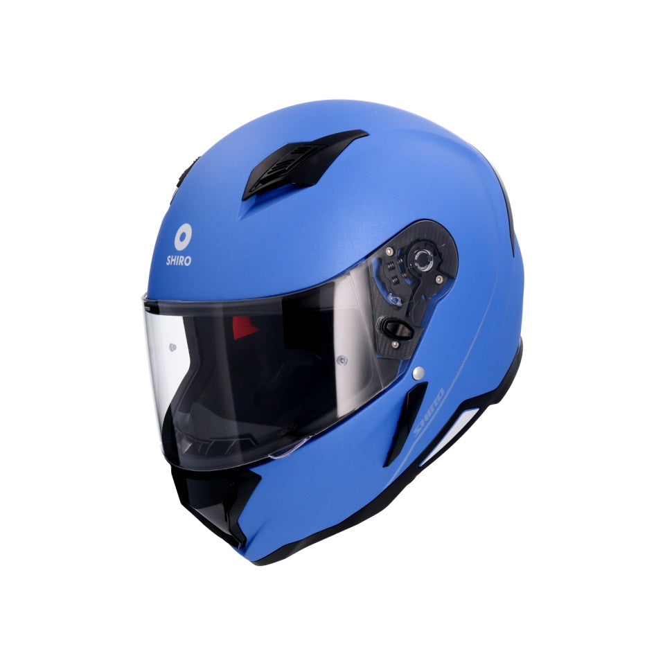 Casca moto integrala Shiro Hunter albastru mat