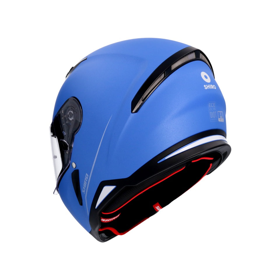 Casca moto integrala Shiro Hunter albastru mat