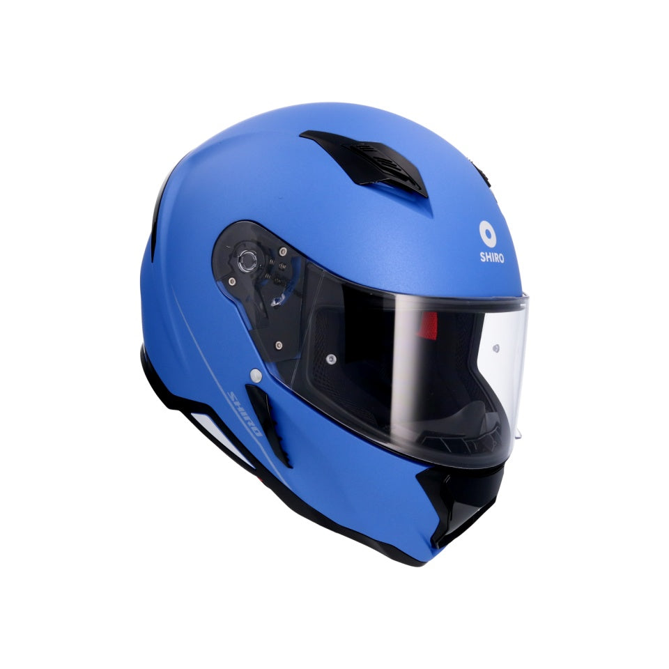 Casca moto integrala Shiro Hunter albastru mat