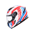 Casca moto integrala Shiro Hunter Edge albastru rosu