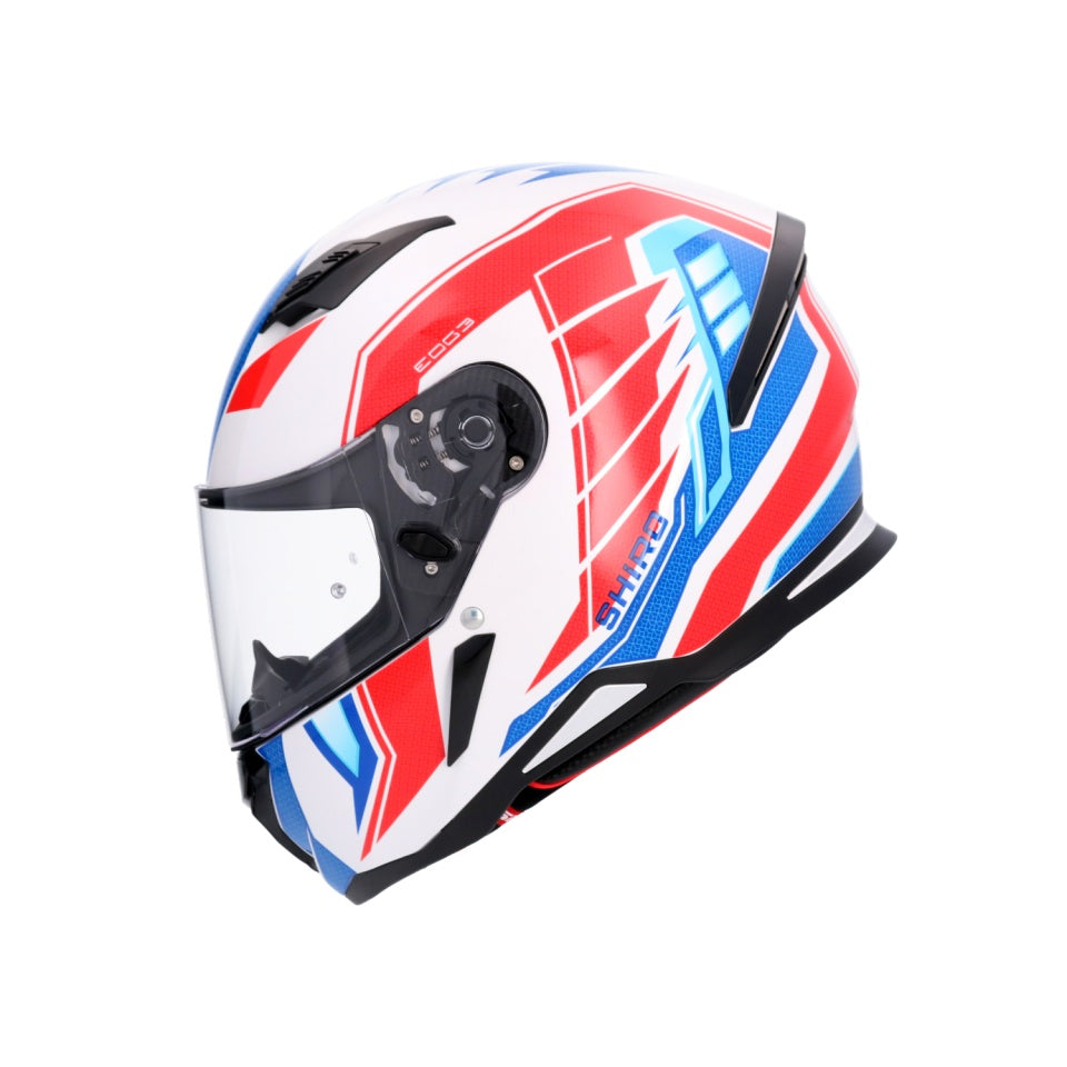 Casca moto integrala Shiro Hunter Edge albastru rosu