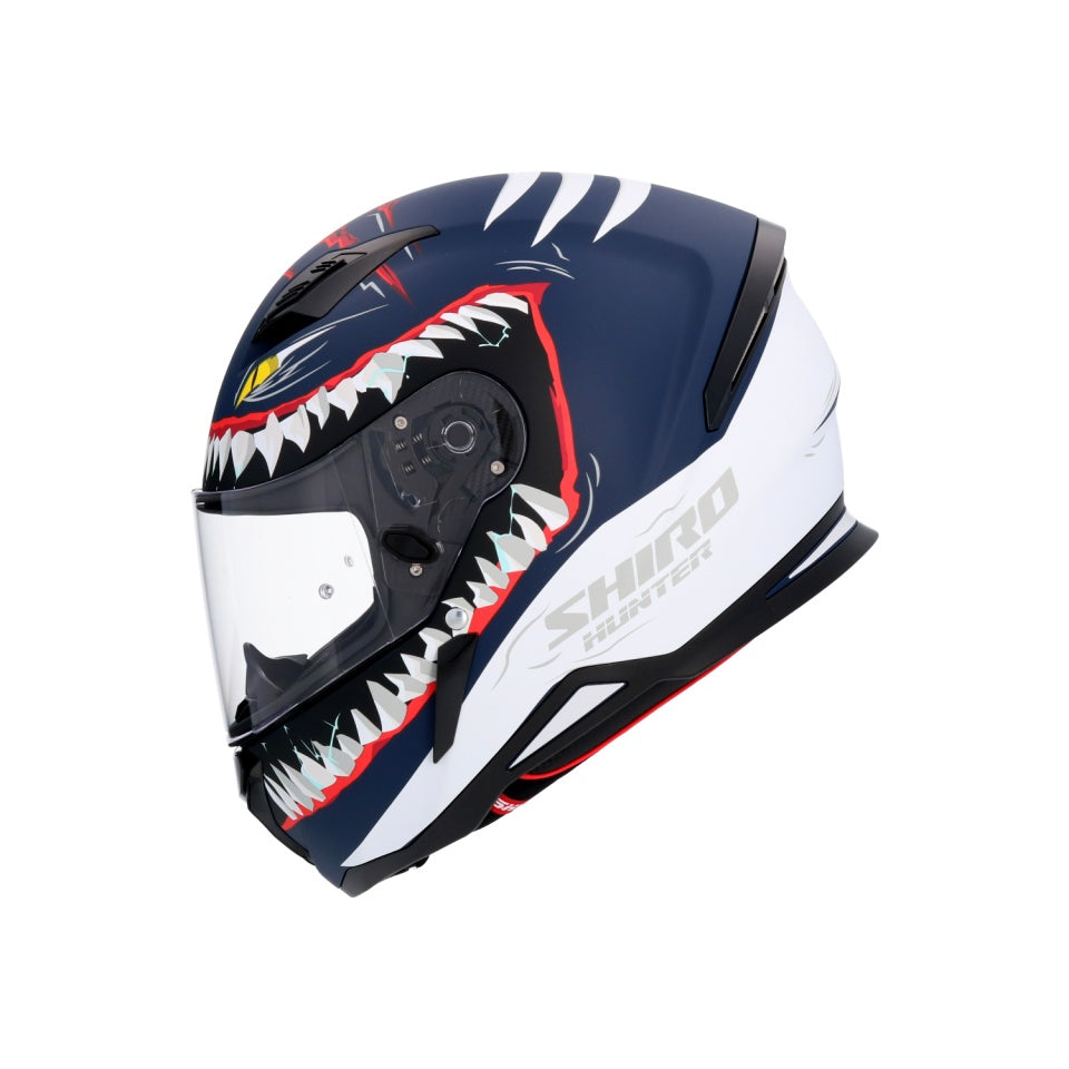 Casca moto integrala Shiro Hunter Shark Dark Blue