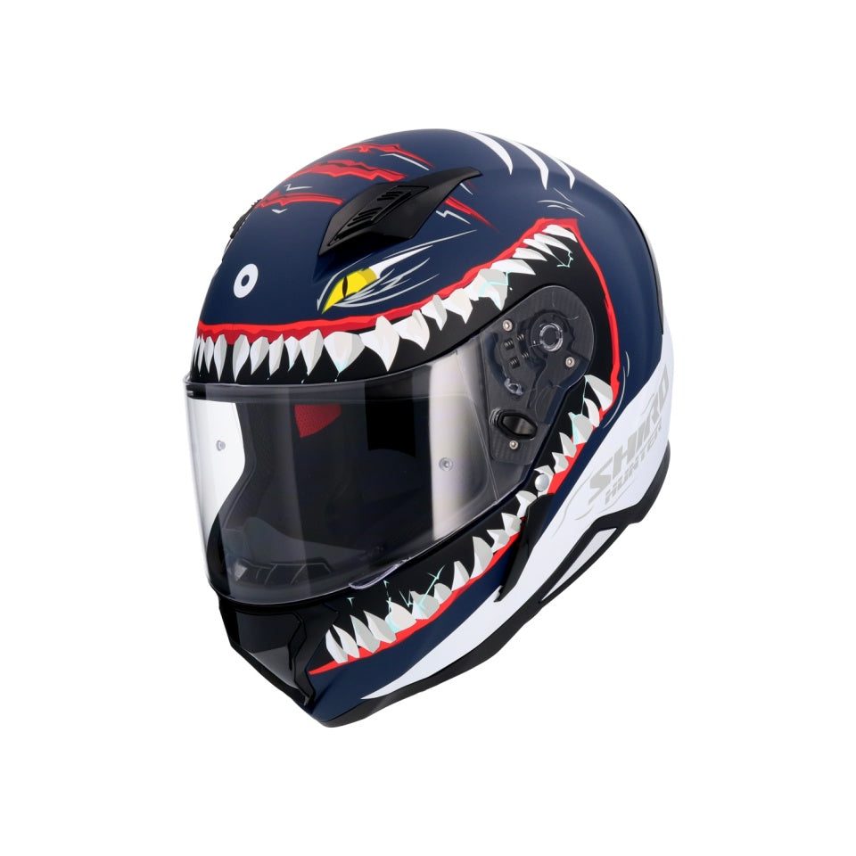 Casca moto integrala Shiro Hunter Shark Dark Blue