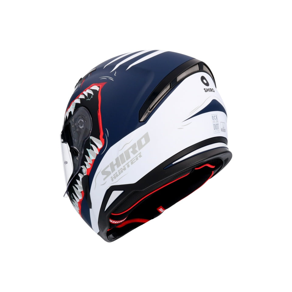 Casca moto integrala Shiro Hunter Shark Dark Blue