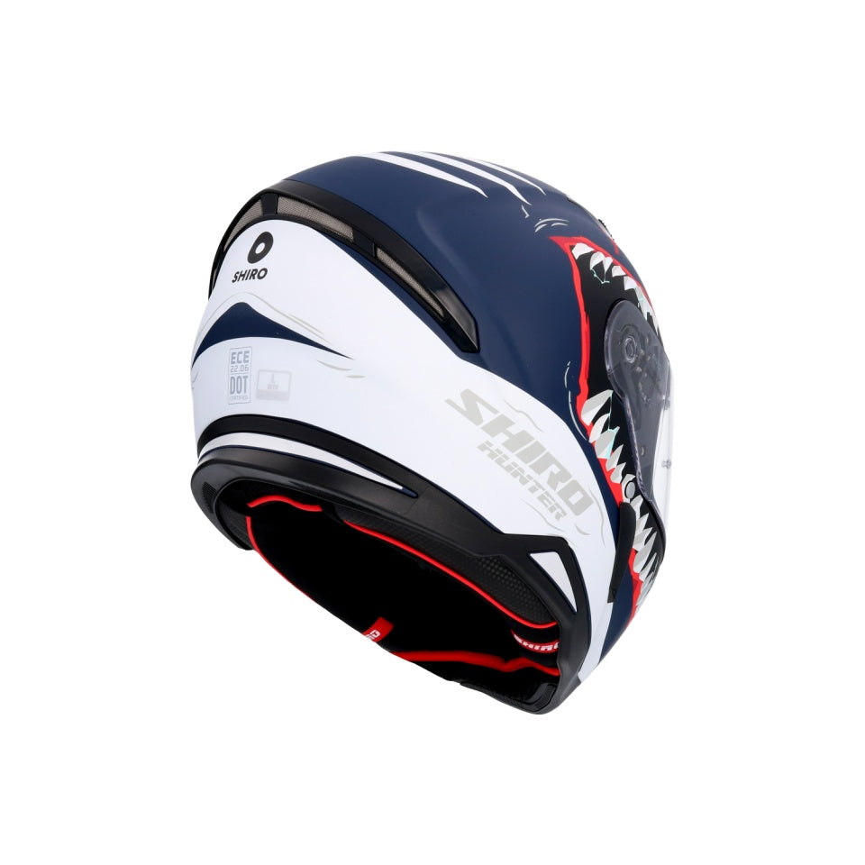 Casca moto integrala Shiro Hunter Shark Dark Blue