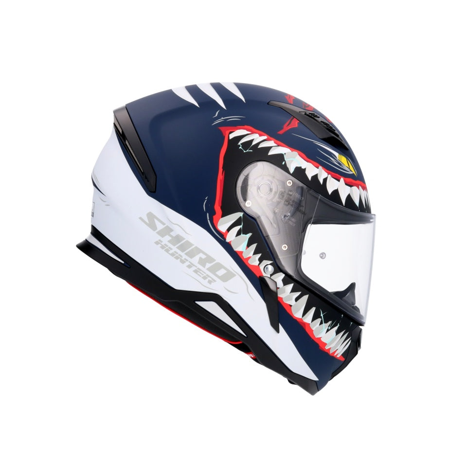 Casca moto integrala Shiro Hunter Shark Dark Blue