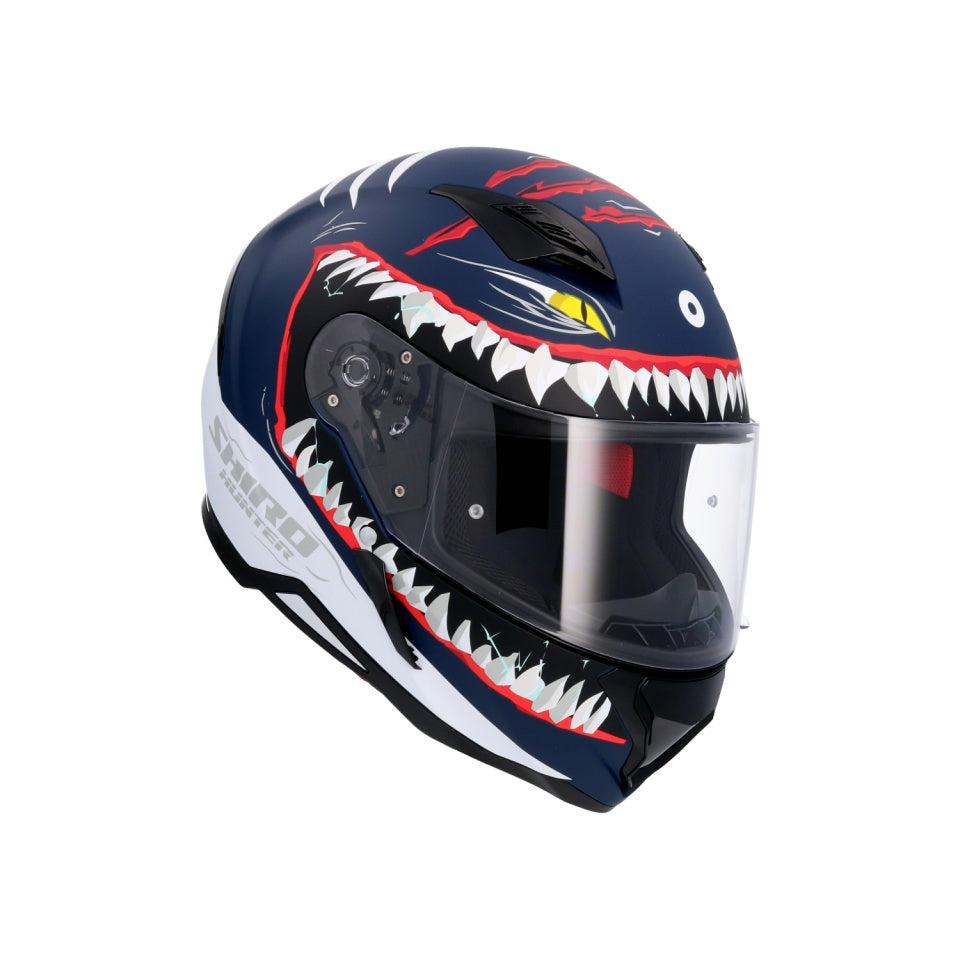 Casca moto integrala Shiro Hunter Shark Dark Blue