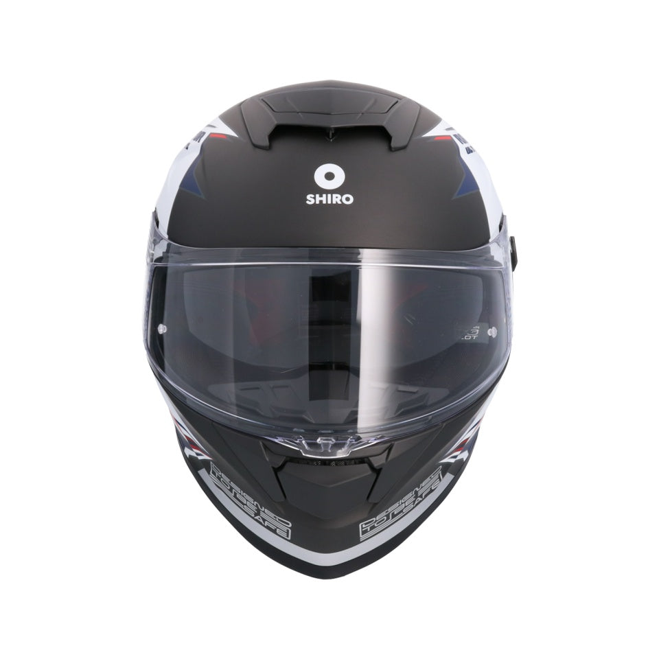 Casca moto integrala Shiro Raptor Ultimate negru alb rosu