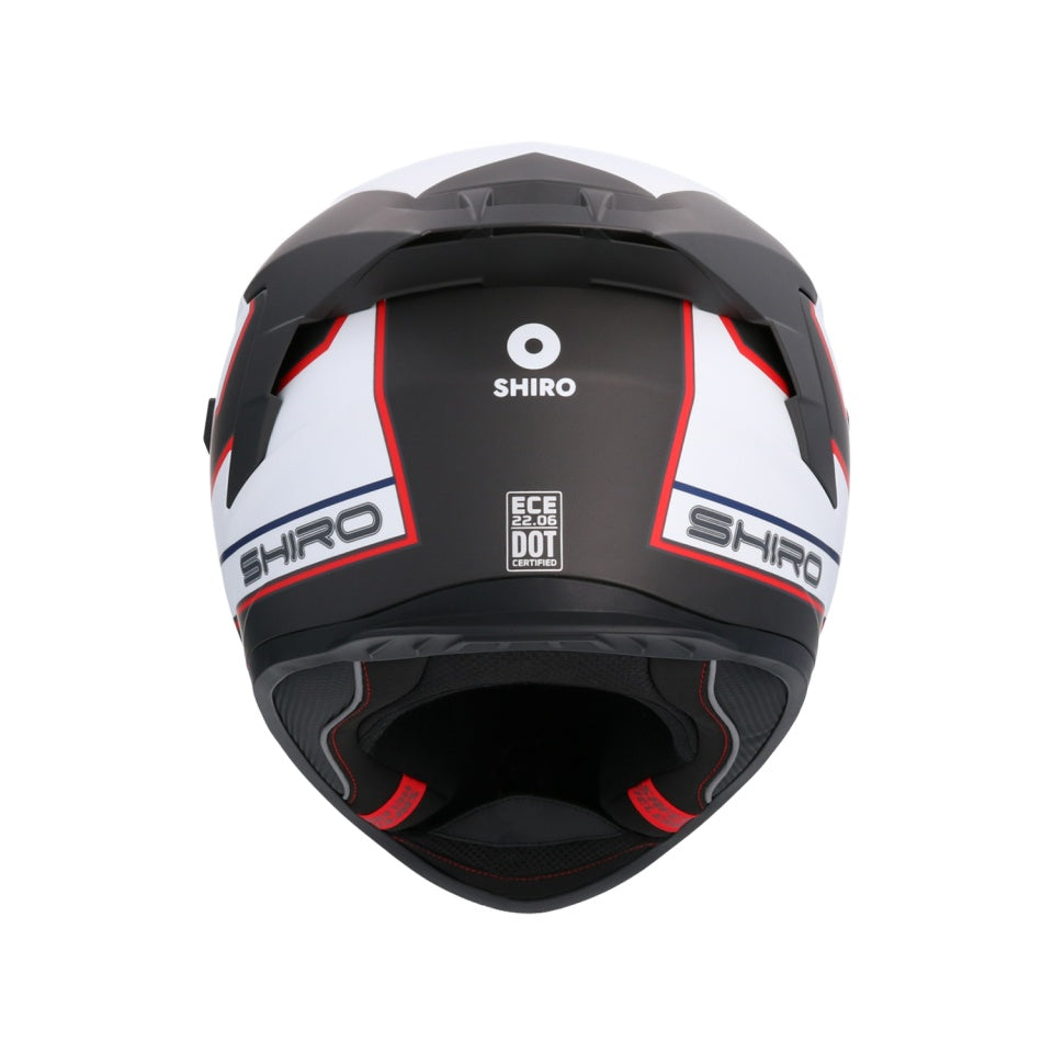 Casca moto integrala Shiro Raptor Ultimate negru alb rosu