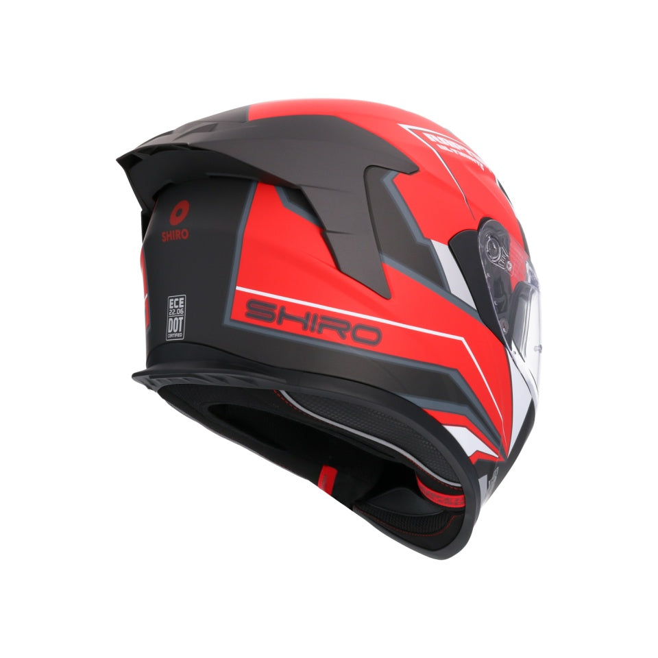Casca moto integrala Shiro Raptor Ultimate rosu mat