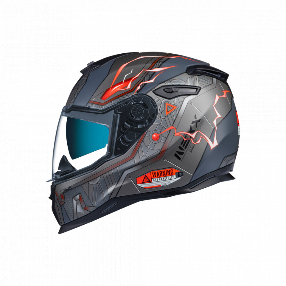 Casca moto Nexx SX.100 Gigabot Grey/Red - (pinlock inclus)
