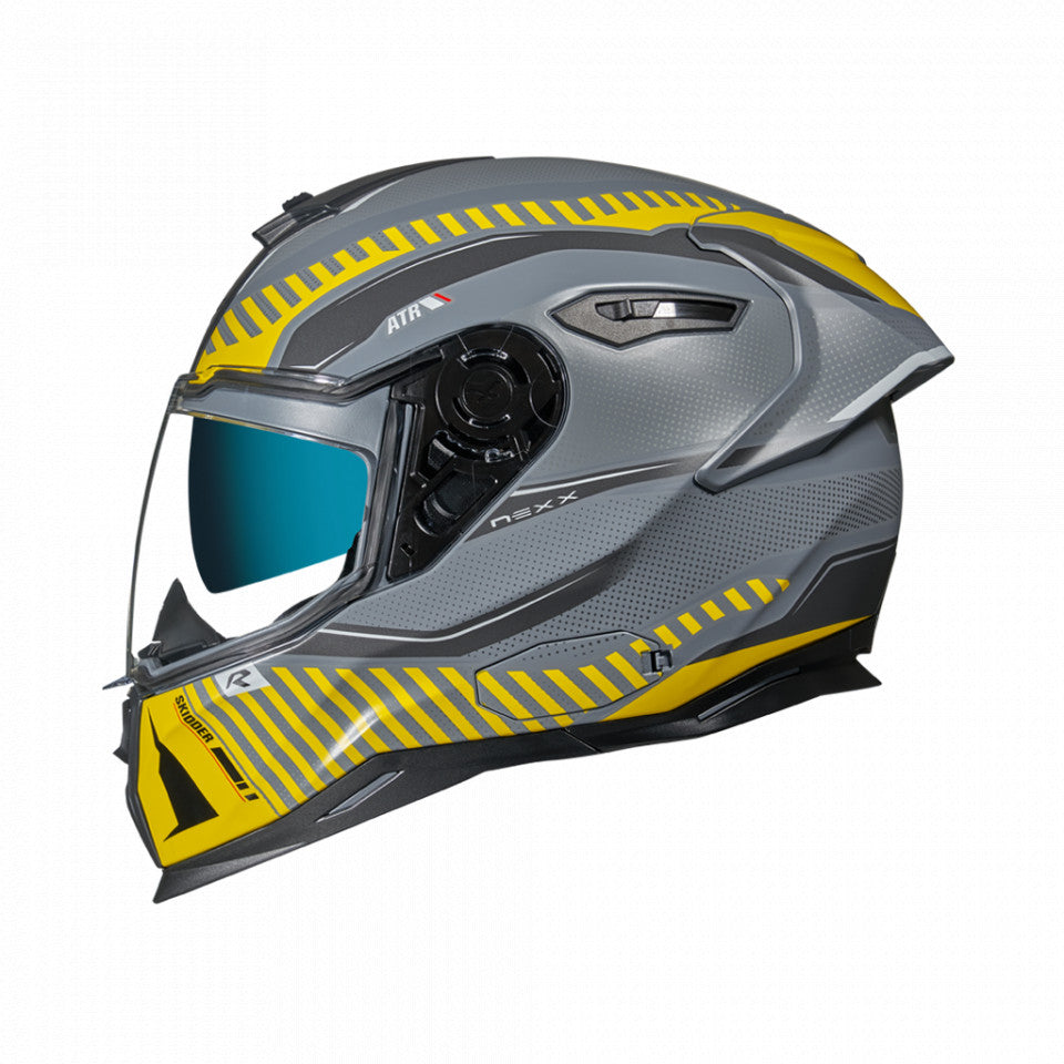 Casca moto NEXX SX.100R Skidder Yellow Grey