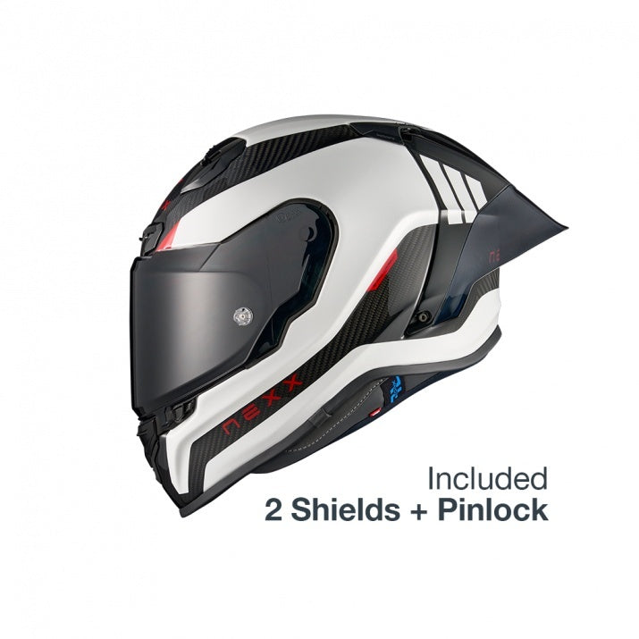 Casca moto NEXX X.R3R Apex Carbon White (pinlock inclus + viziera cadou)