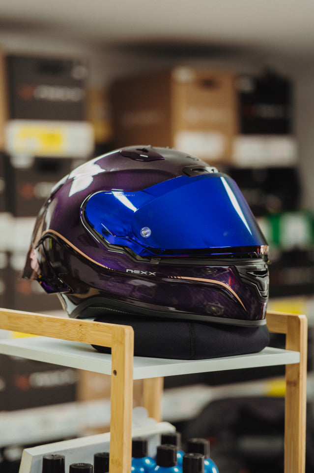 Casca moto NEXX X.R3R Hagibis Purple Carbon (pinlock inclus)