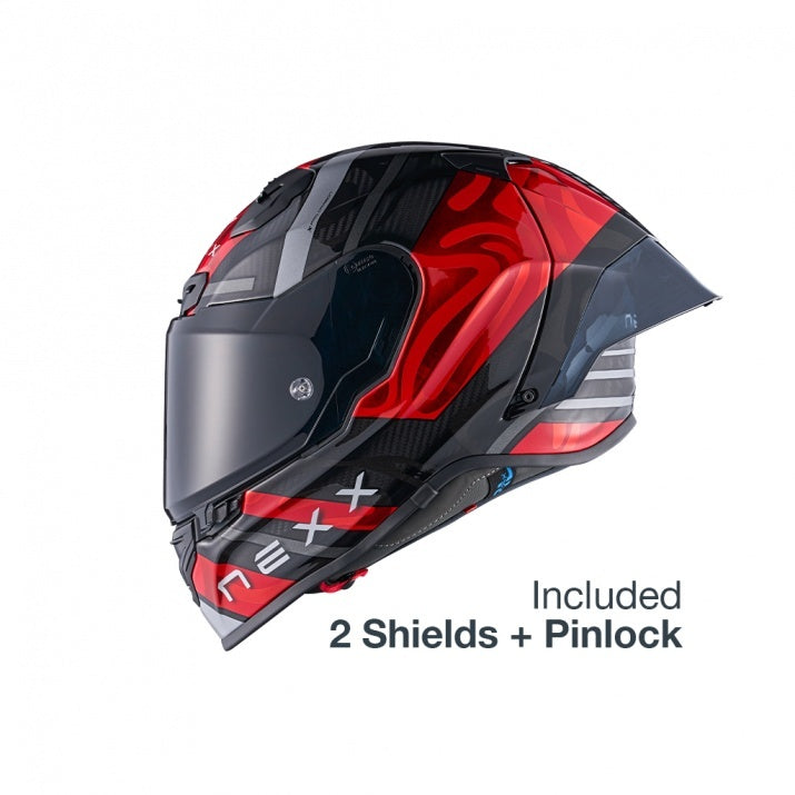 Casca moto NEXX X.R3R Swirl Carbon Red (pinlock inclus)