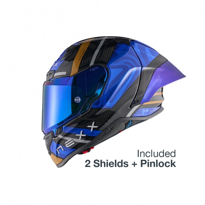 Casca moto NEXX X.R3R Swirl Deep Blue Carbon (pinlock inclus+viziera cadou)