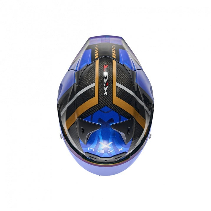 Casca moto NEXX X.R3R Swirl Deep Blue Carbon (pinlock inclus+viziera cadou)