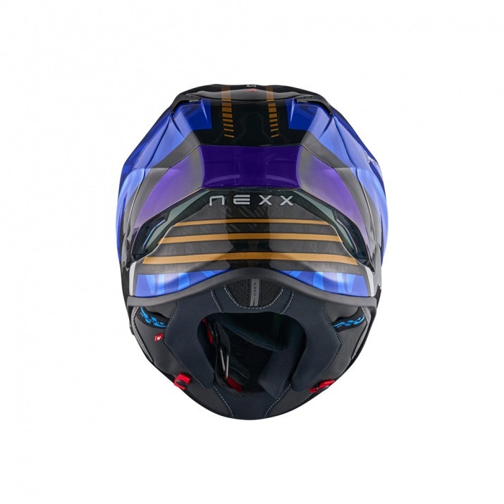 Casca moto NEXX X.R3R Swirl Deep Blue Carbon (pinlock inclus+viziera cadou)