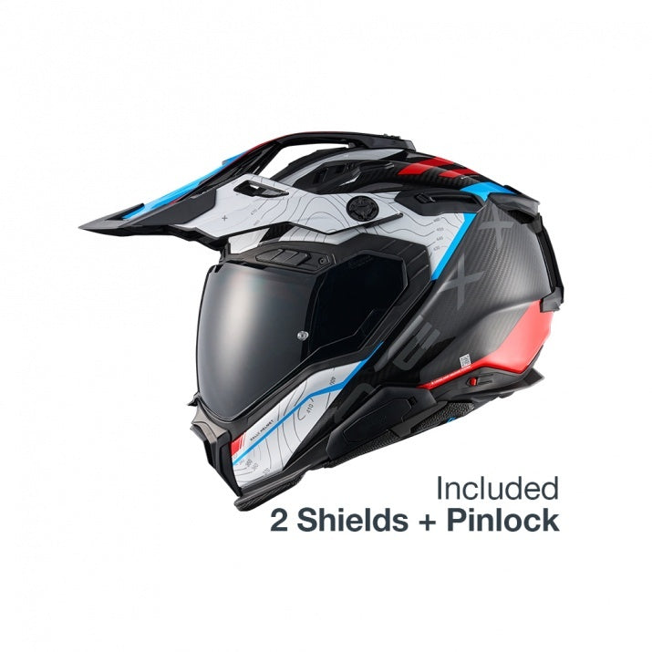 Casca moto NEXX X.WED3 Furka Red/Blue Carbon (pinlock inclus)