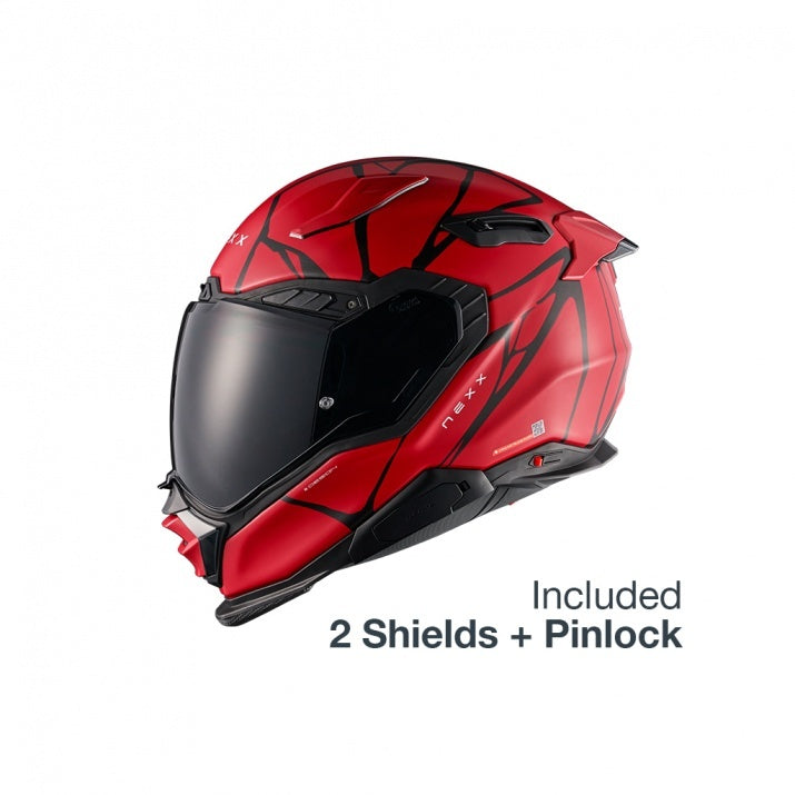 Casca moto NEXX X.WST3 B-Side Black/Red (pinlock inclus + viziera cadou)