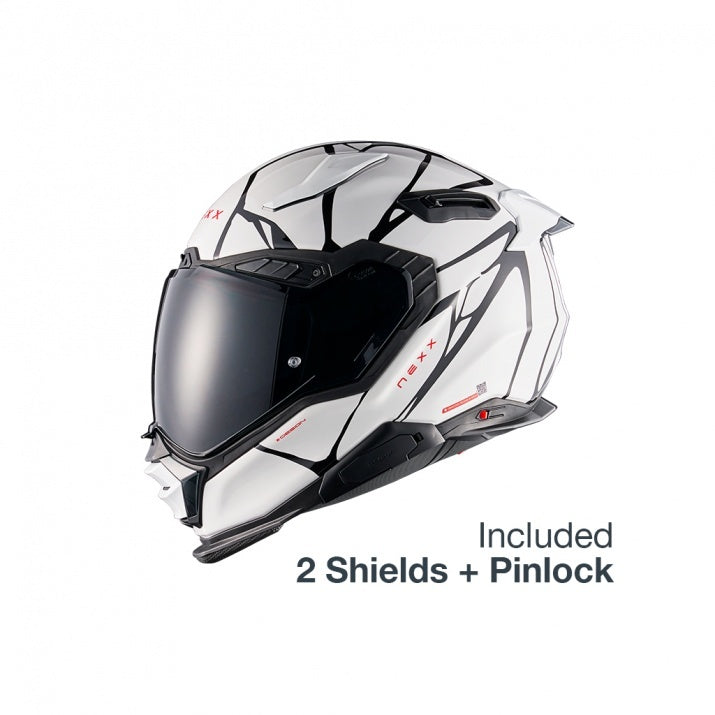 Casca moto NEXX X.WST3 B-Side White/Black (pinlock inclus + viziera cadou)