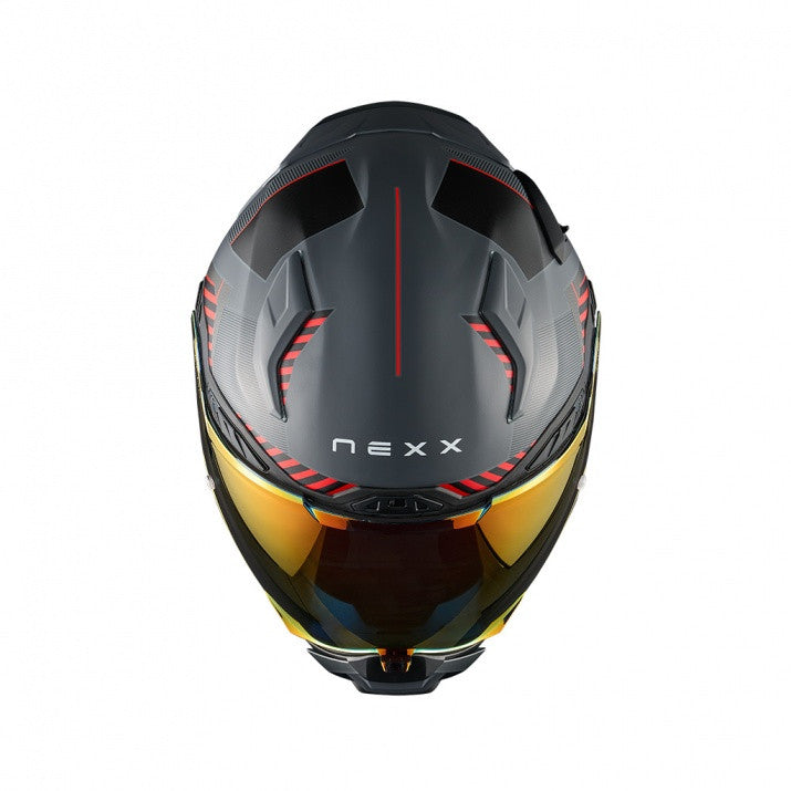 Casca moto NEXX X.WST3 Fluence Grey Red