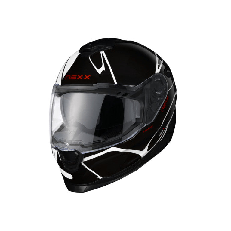 Casca moto NEXX Y.100 B-Side Black White (pinlock inclus)