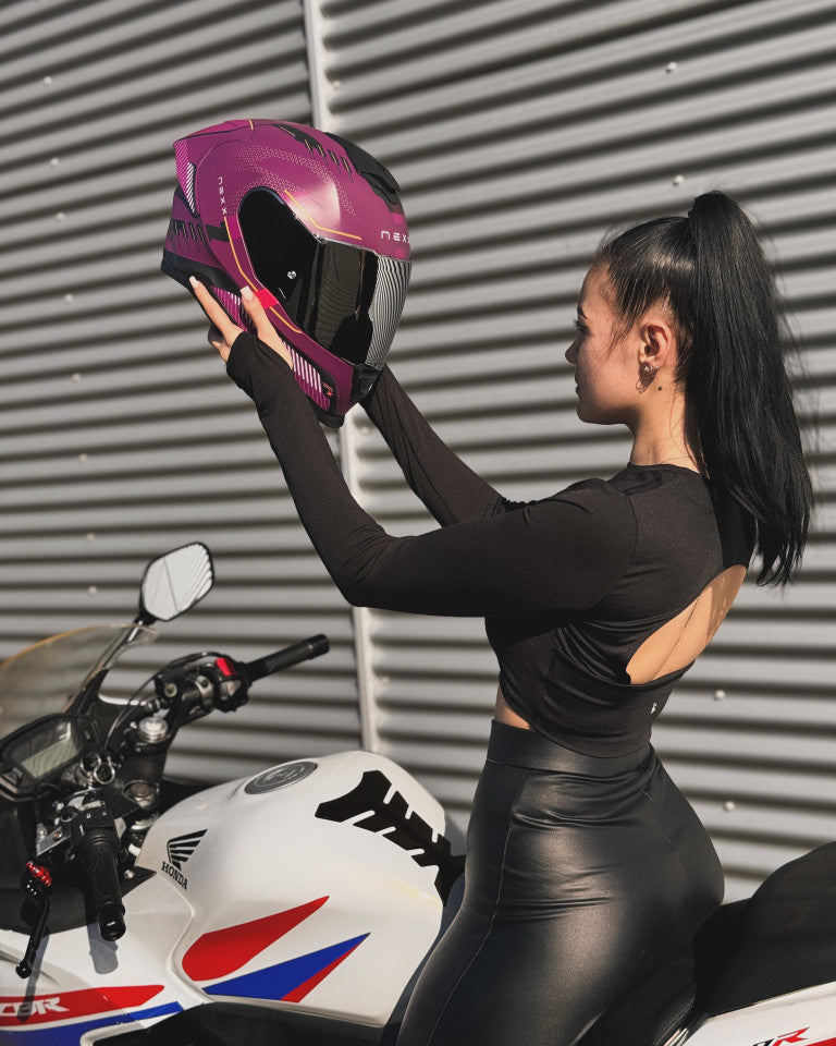 Casca moto NEXX Y.100R Baron Aubergine (pinlock inclus)