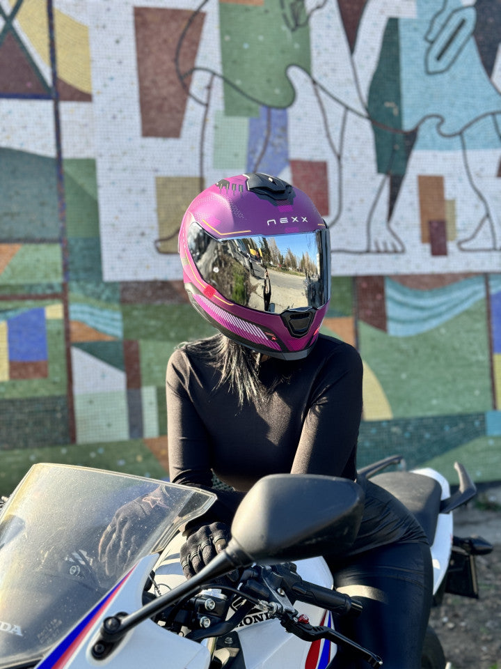 Casca moto NEXX Y.100R Baron Aubergine (pinlock inclus)