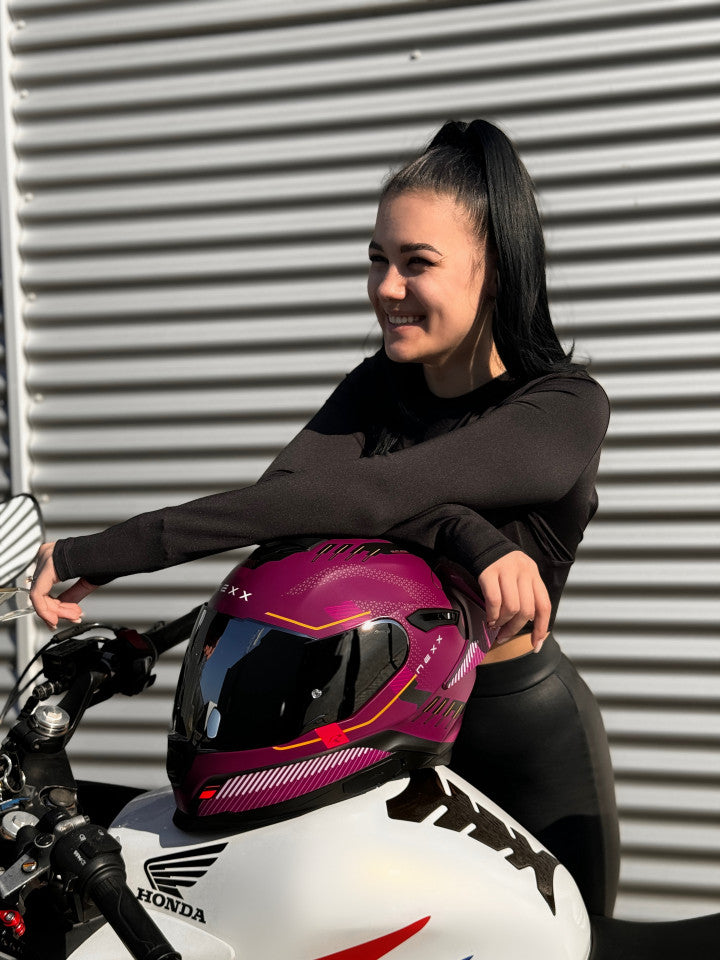 Casca moto NEXX Y.100R Baron Aubergine (pinlock inclus)