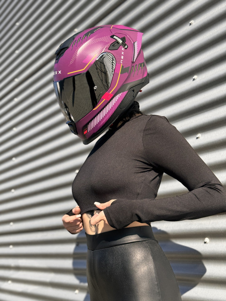 Casca moto NEXX Y.100R Baron Aubergine (pinlock inclus)
