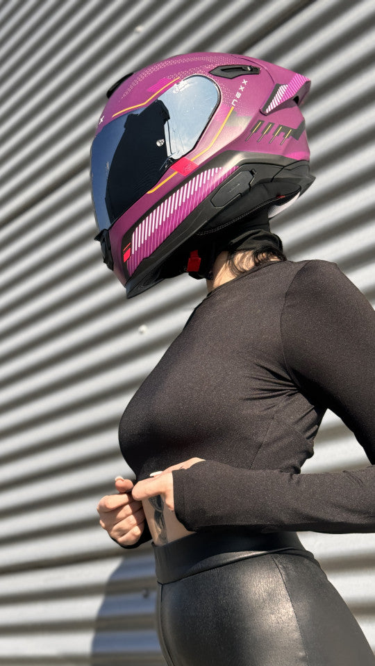 Casca moto NEXX Y.100R Baron Aubergine (pinlock inclus)
