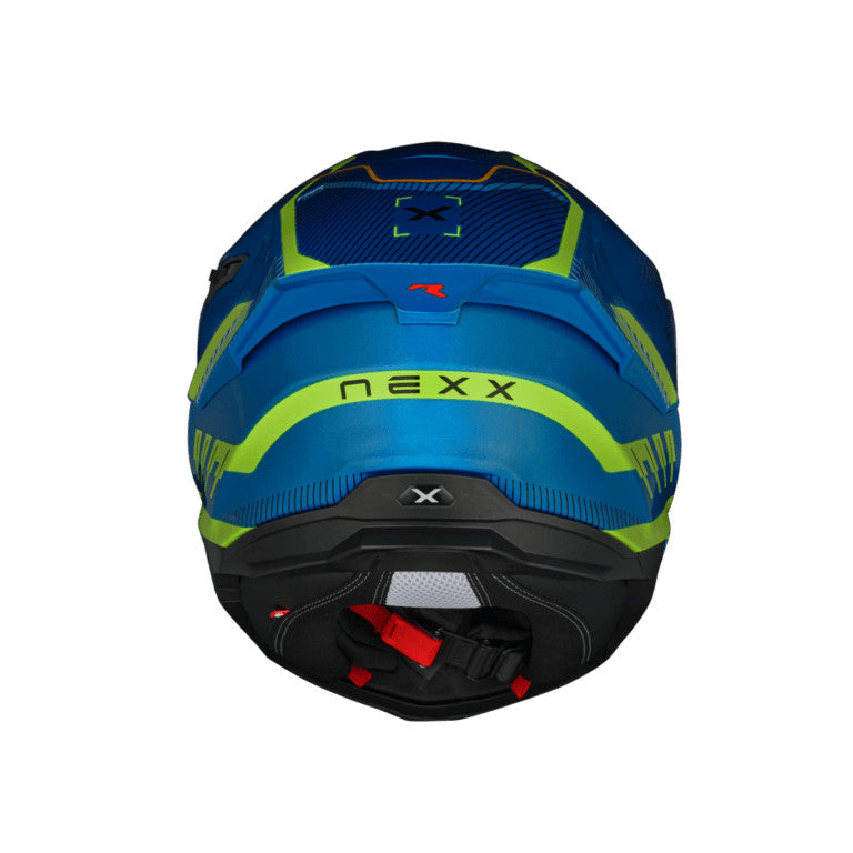 Casca moto NEXX Y.100R Baron Sky Blue Neon