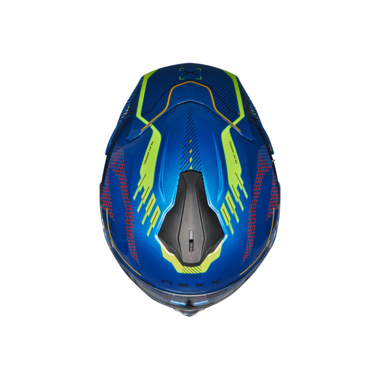 Casca moto NEXX Y.100R Baron Sky Blue Neon