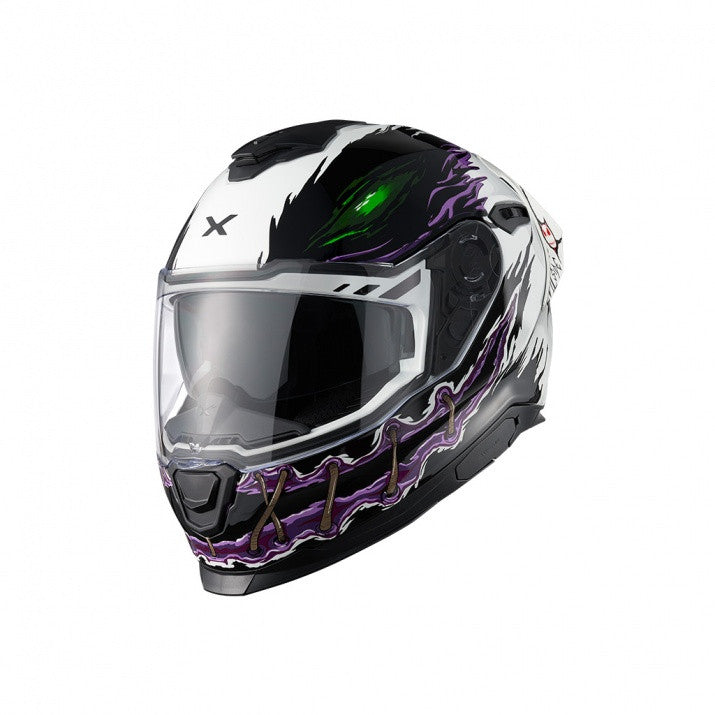 Casca moto NEXX Y.100R Night Rider White (pinlock inclus)